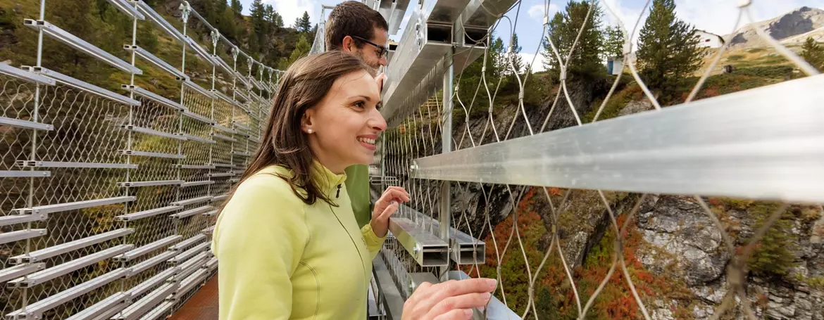 Neue Hängebrücke über die Plimaschlucht!